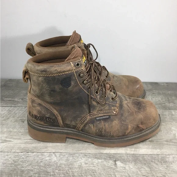 Carolina CA3044 Soft Toe Waterproof Scubaliber EH Leather Mens Work Boots Size 9 - Picture 1 of 11